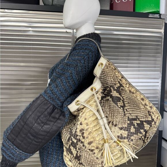 RARE Gucci Interlocking Icon Gg Exotic Python Snakeskin Large Hobo Bag - Picture 14 of 14